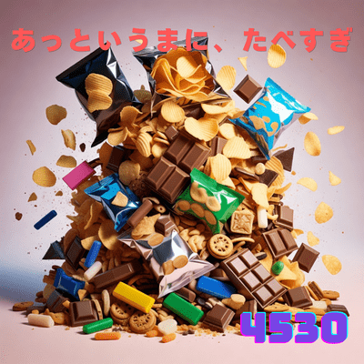 あっというまに、たべすぎのジャケット写真