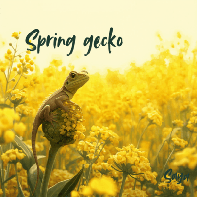 Spring gecko Front Cover