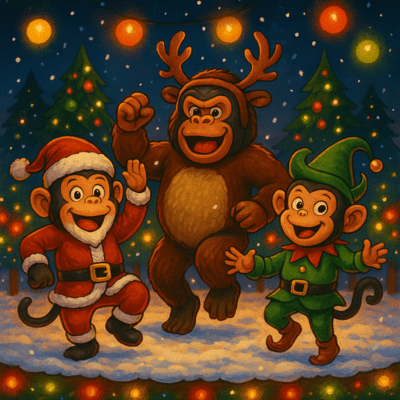 Saru Gorilla Chimpanzee REIWA (Christmas Ver) Front Cover