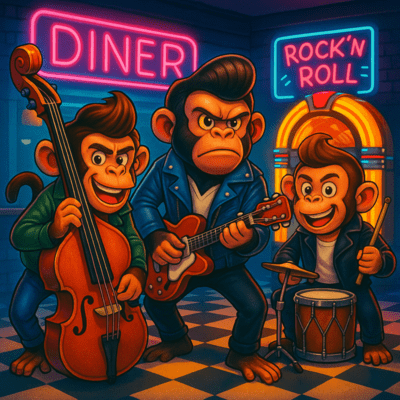 Saru Gorilla Chimpanzee REIWA (Rockabilly Ver) Front Cover