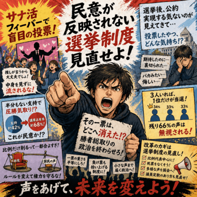 民意が反映されない選挙制度見直せよ!のジャケット写真
