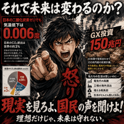 Even if Japan reduces its CO2 emissions to zero, the global temperature would only decrease by 0.006°C. Front Cover