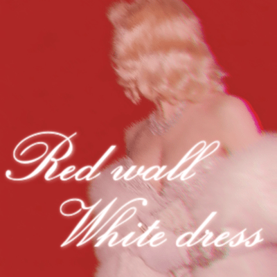Red wall, White dress Front Cover