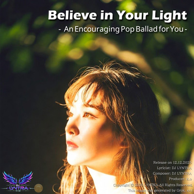 Believe in Your Light - An Encouraging Pop Ballad for You - Front Cover