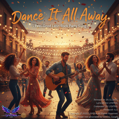 Dance It All Away- Feel-Good Latin Rock Party Song Front Cover