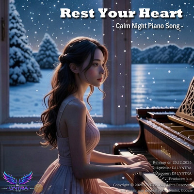 Rest Your Heart - Calm Night Piano Song - Front Cover