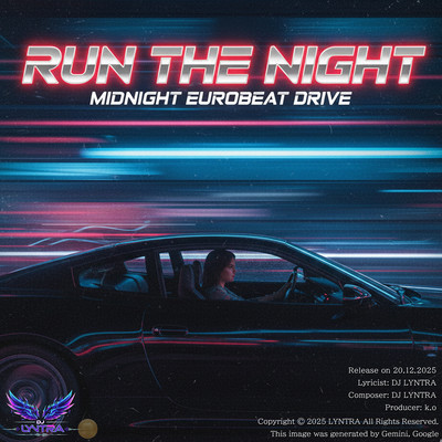 Run the Night - Midnight Eurobeat Drive - Front Cover