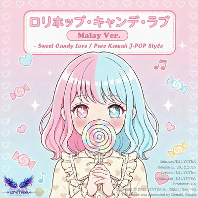 Gula-Gula Cinta (Koi no Lollipop Candy) Sweet Candy Love / Pure Kawaii J-POP Style (Malay Ver.) Front Cover