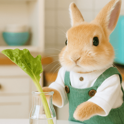 Bunny & Lettuce Front Cover