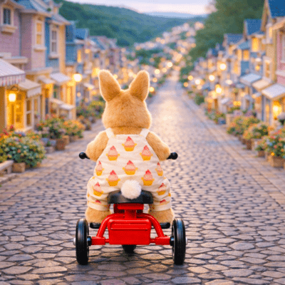 Little Bunny in a Pastel Town Front Cover