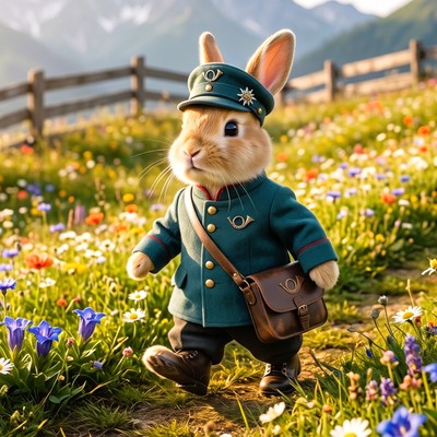 Bunny Mail Down the Country Road Front Cover