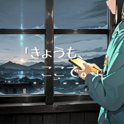 「きょうも、ここで。」のジャケット写真