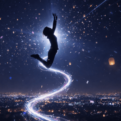 Jump into the shining night Front Cover