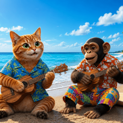 Nyantaro & Chimpantaro: Tropical Island Edition Front Cover