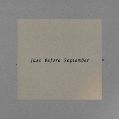 just before Septemberのジャケット写真