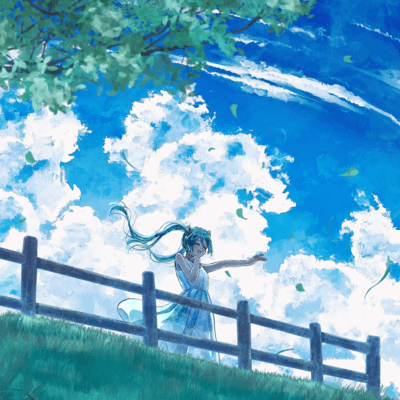 In the summer sky (feat. HATSUNE MIKU) Front Cover