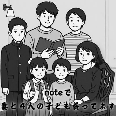 noteで妻と4人の子どもを養ってますのジャケット写真
