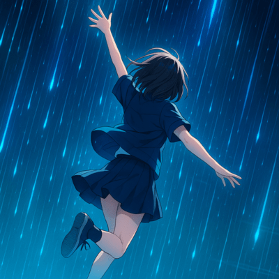Blue shower Front Cover