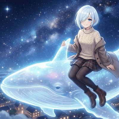 Sora wo oyogu whale no senaka de Front Cover