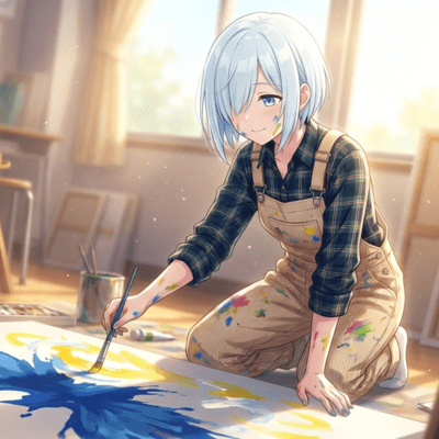 Painted Canvas Front Cover