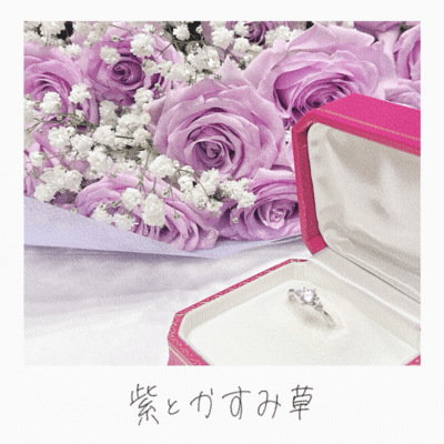 Purple and Gypsophila Front Cover