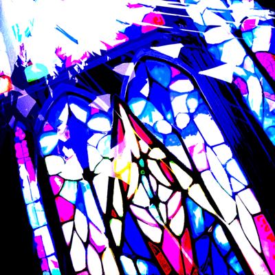 A night illuminated by stained glass Front Cover