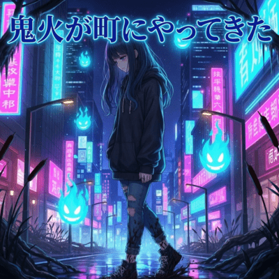 Will-o'-the-wisps have come to the town. (Original song) Front Cover