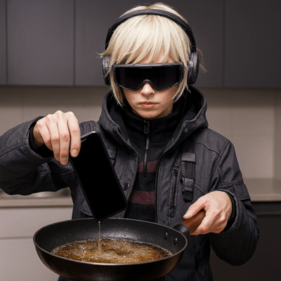 Phones Are Edible When Fried In The Future Front Cover