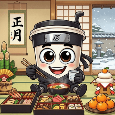 カプチーノアサシーノのお正月のジャケット写真
