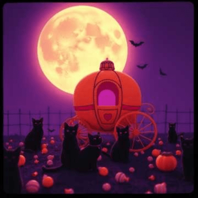 Candy Night Invitation Front Cover