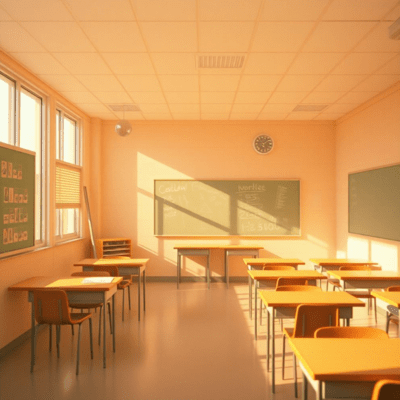In the Sunset-Tinted Classroom Front Cover