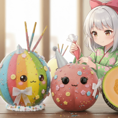 Colorful Melon Decoration Front Cover