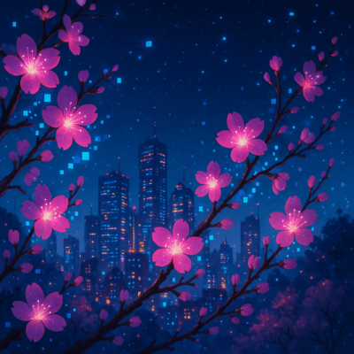 Blooming in the Digital Sky Front Cover