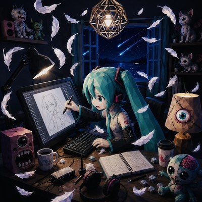 羽根 (feat. 初音ミク)のジャケット写真
