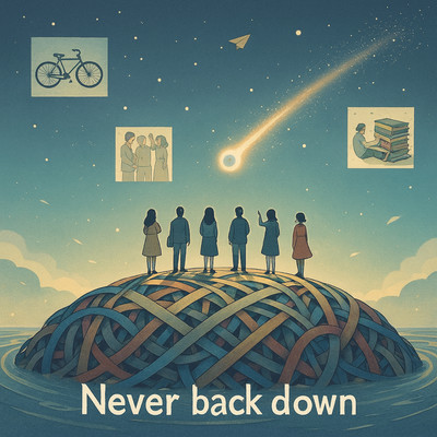 Never back downのジャケット写真