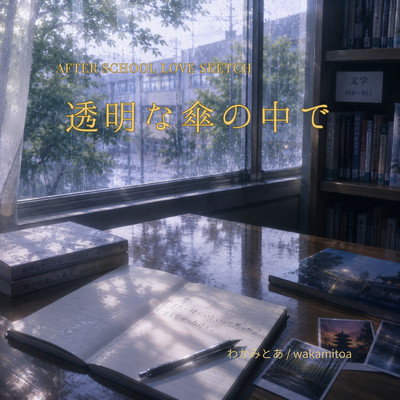 透明な傘の中でのジャケット写真