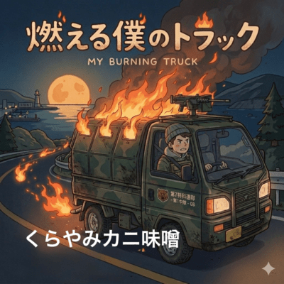 my burning truck Front Cover