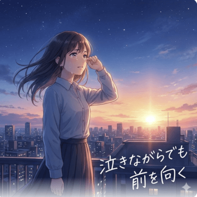 Keep looking forward, even while crying Front Cover