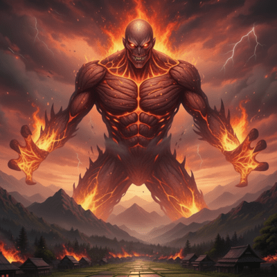 The Mountain God Becomes a Giant of Fire, Seeking Out the Wicked .Cinematic Story Music Front Cover