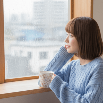 A sentimental, cinematic tune for watching raindrops trace the window on a rainy day. Front Cover