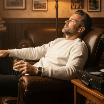 Story-like jazz BGM for relaxing and spacing out in the living room, like music from a drama. Front Cover