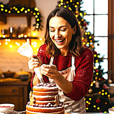 Christmas BGM - Merry Moments While Baking a Christmas Cake Front Cover