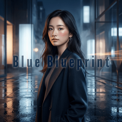 Blue Blueprint Front Cover