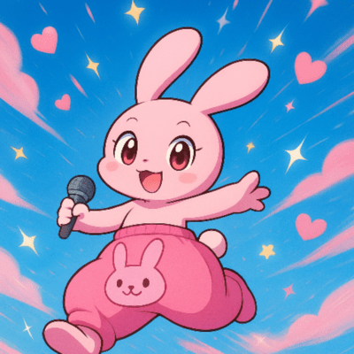 Pink Bunny Pants Ten-chan Front Cover