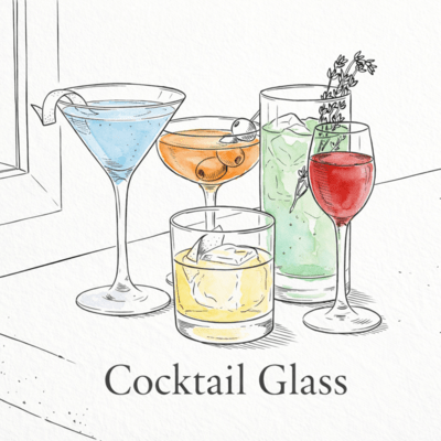 Cocktail Glass Front Cover