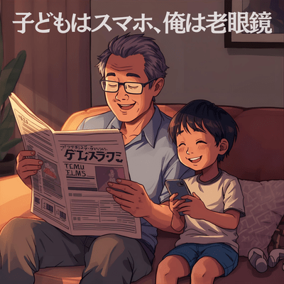 子どもはスマホ、俺は老眼鏡のジャケット写真