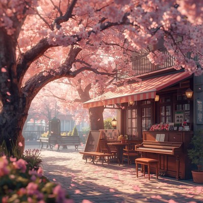 Cherry Blossoms & Gentle Jazz Front Cover