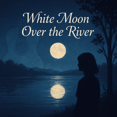 White Moon Over the River Front Cover