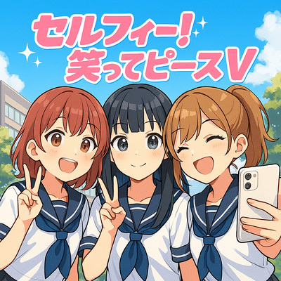 セルフィー!笑顔でピースVのジャケット写真