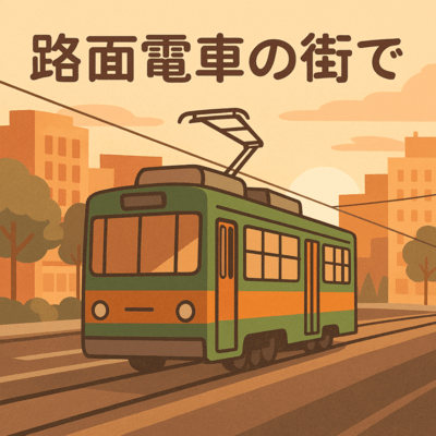 路面電車の街でのジャケット写真